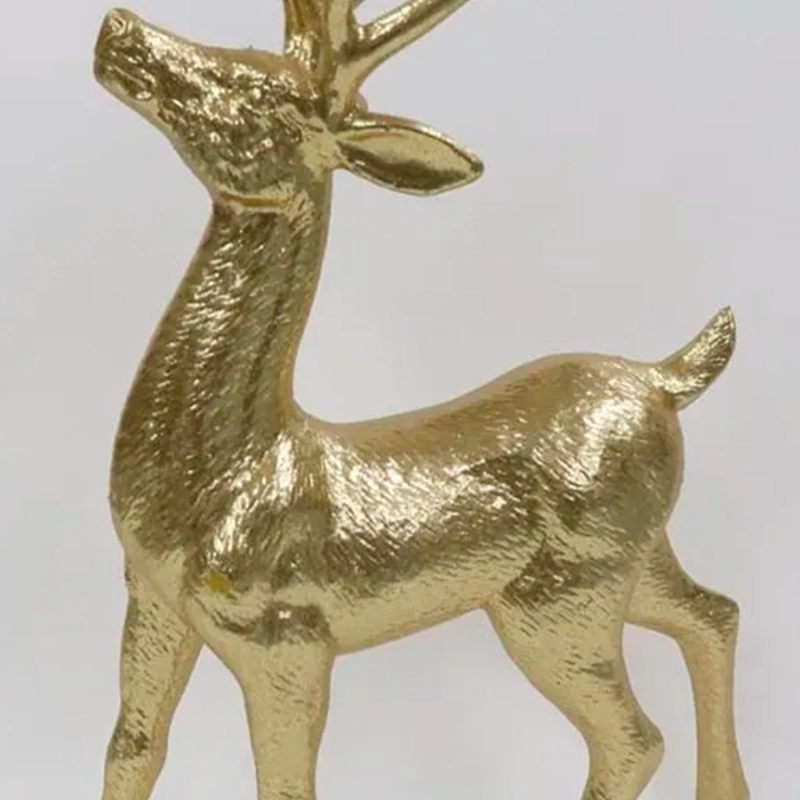 ADORNO NAVIDEÑO RIPLEY HOME GLAM RENO GLITTER NEW GOLD - 3