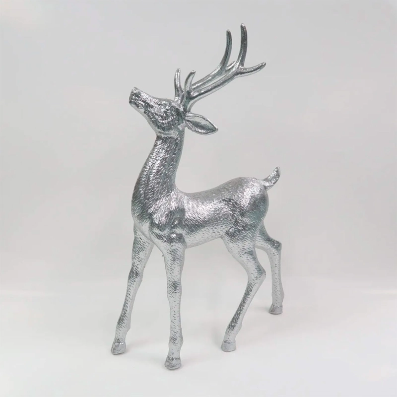 ADORNO NAVIDEÑO RIPLEY HOME GLAM RENO GLITTER NEW SILVER - 2