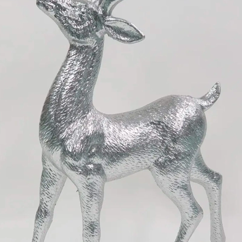 ADORNO NAVIDEÑO RIPLEY HOME GLAM RENO GLITTER NEW SILVER - 3