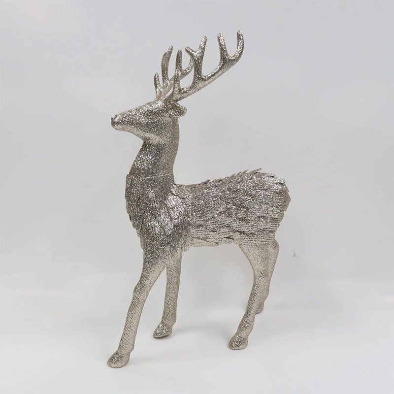 ADORNO NAVIDEÑO RIPLEY HOME NORDIC XMAS RENO L CHAMPAGNE  - 2