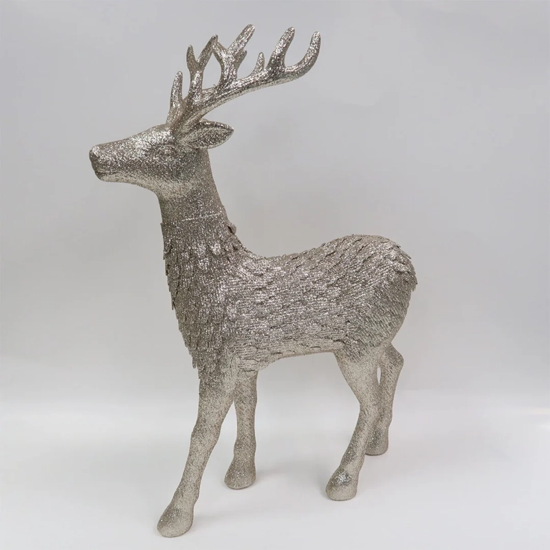 ADORNO NAVIDEÑO RIPLEY HOME NORDIC XMAS RENO CHAMPAGNE  - 2