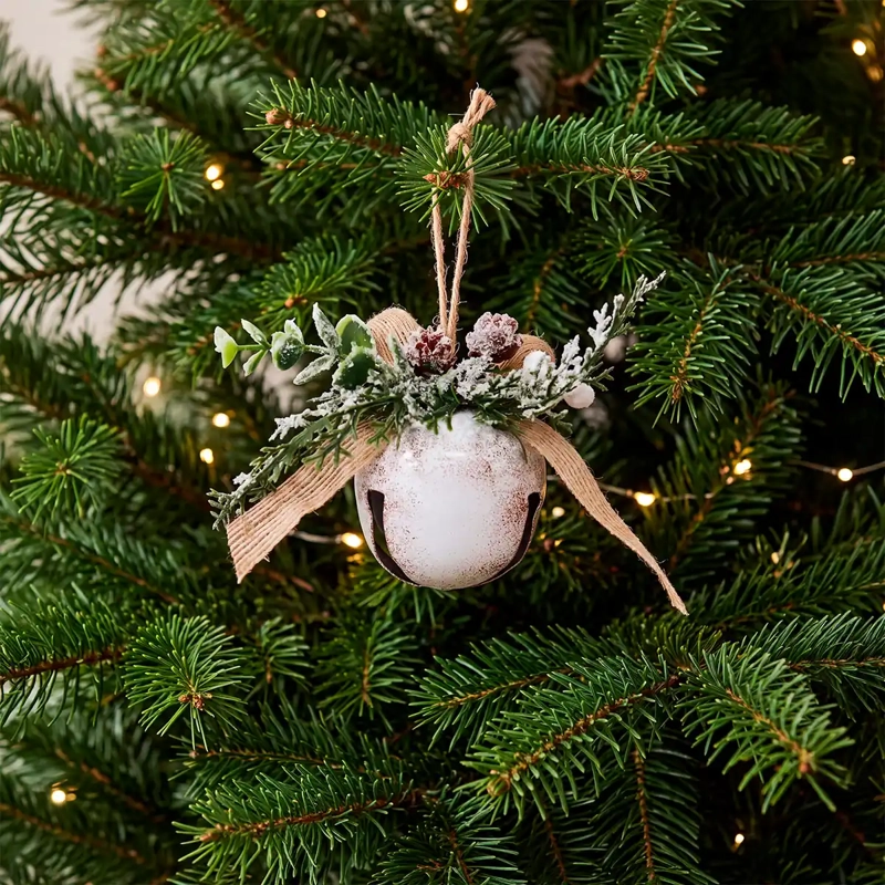 ADORNO NAVIDEÑO RIPLEY HOME NORDIC CASCABEL BLANCO  - 1