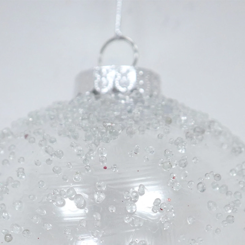ADORNO NAVIDEÑO RIPLEY HOME NORDIC ESFERA PERLAS 15 CM TRANSPARENTE - 3