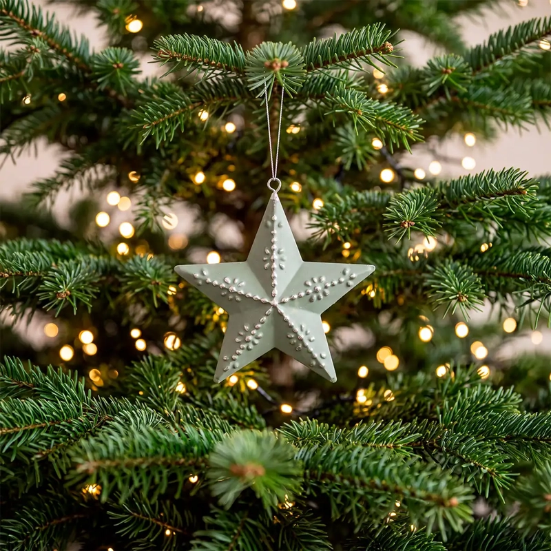 ADORNO NAVIDEÑO RIPLEY HOME NORDIC ESTRELLA METAL AQUA - 1