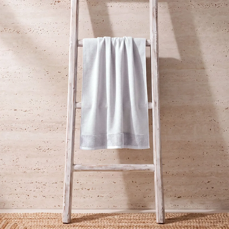 TOALLA DE BAÑO MAISON LINETT WAFFLE BLANCO  - 1