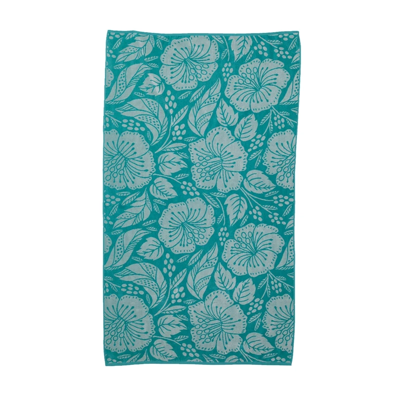 TOALLA DE PLAYA TATIENNE JACQUARD FLOR BEIGE