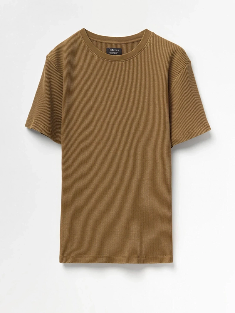 POLERA HOMBRE SFERA MANGA LARGA CUELLO REDONDO EFECTO LAVADO - 5