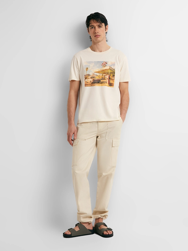 POLERA HOMBRE SFERA MANGA CORTA PRINT ESTACIÓN DE GAS - 4