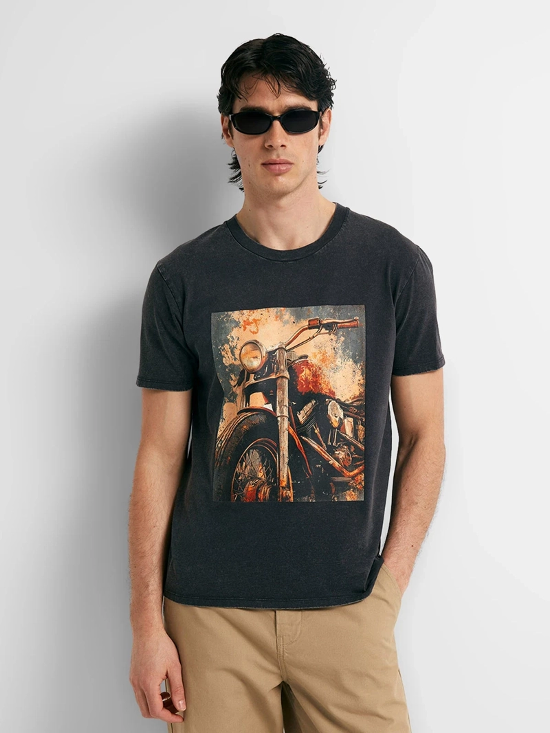 POLERA HOMBRE SFERA MANGA CORTA DIBUJO - 1