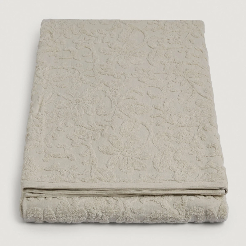 TOALLA SÁBANA RIPLEY HOME JACQUARD AMELIE BEIGE  - 3