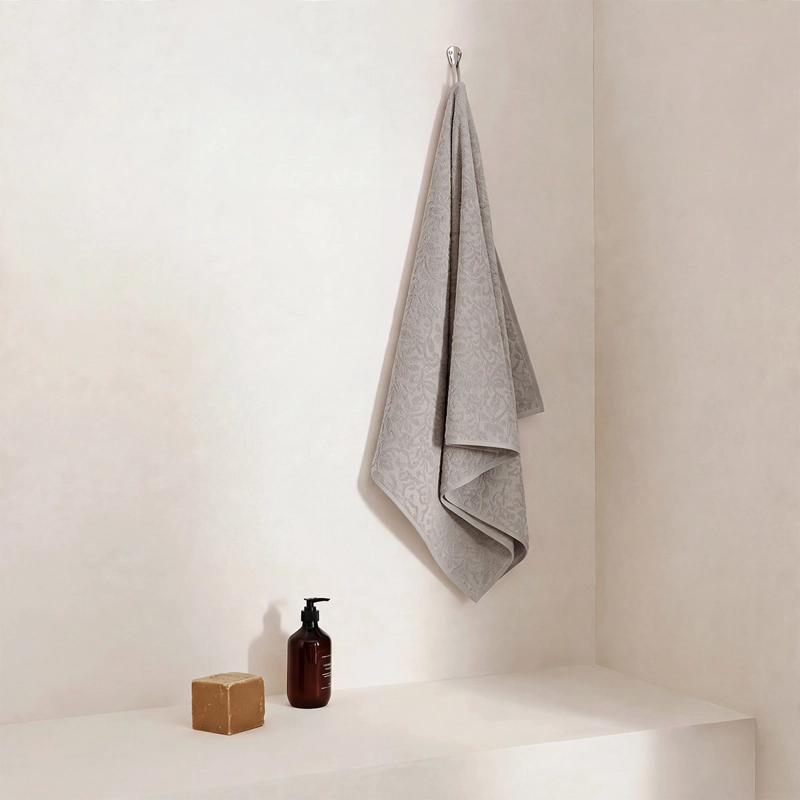 TOALLA SÁBANA RIPLEY HOME JACQUARD AMELIE GRIS  - 1