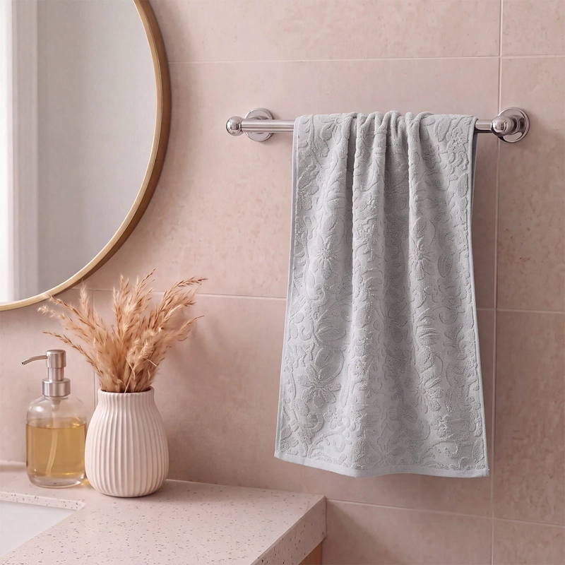 TOALLA DE MANO RIPLEY HOME JACQUARD AMELIE BLANCO - 1