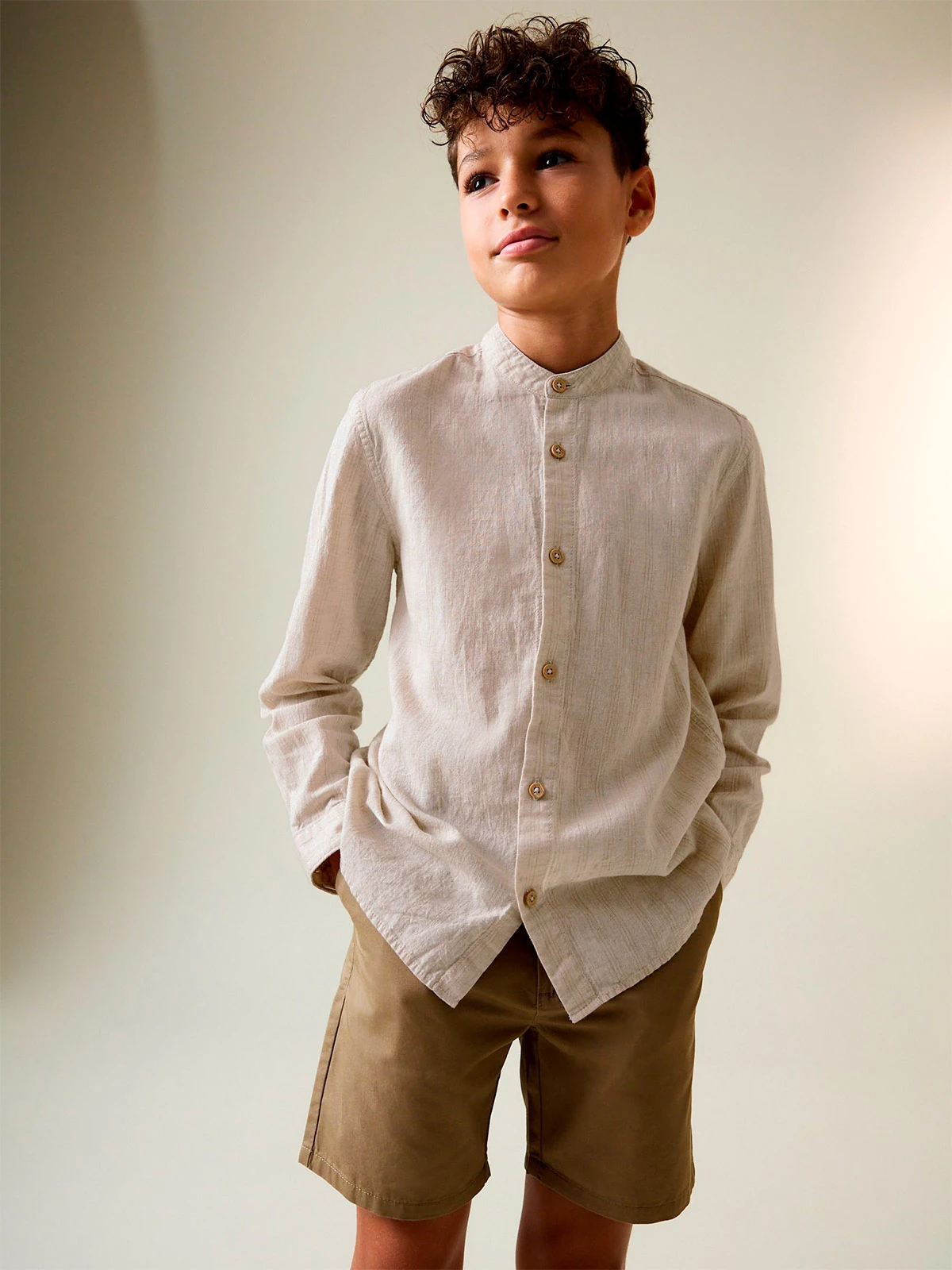 CAMISA NIÑO NEXT LINO  - 1