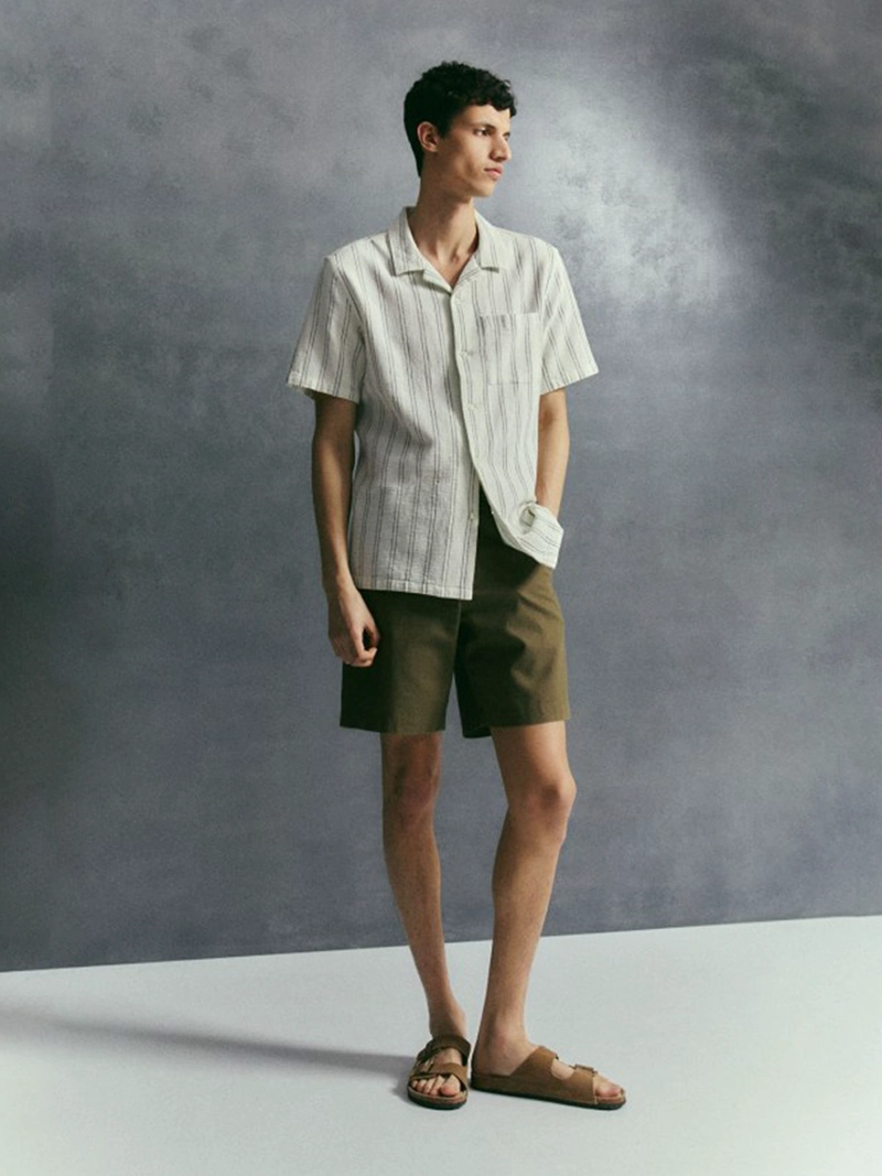 BERMUDAS HOMBRE SFERA ALGODÓN LINO - 3