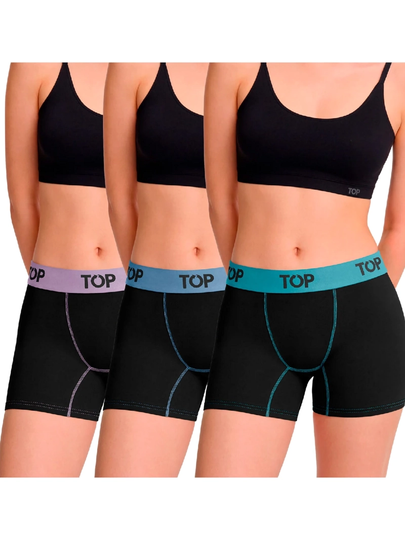 BOXER MEDIO MUJER TOP PACK X2 ALGODÓN