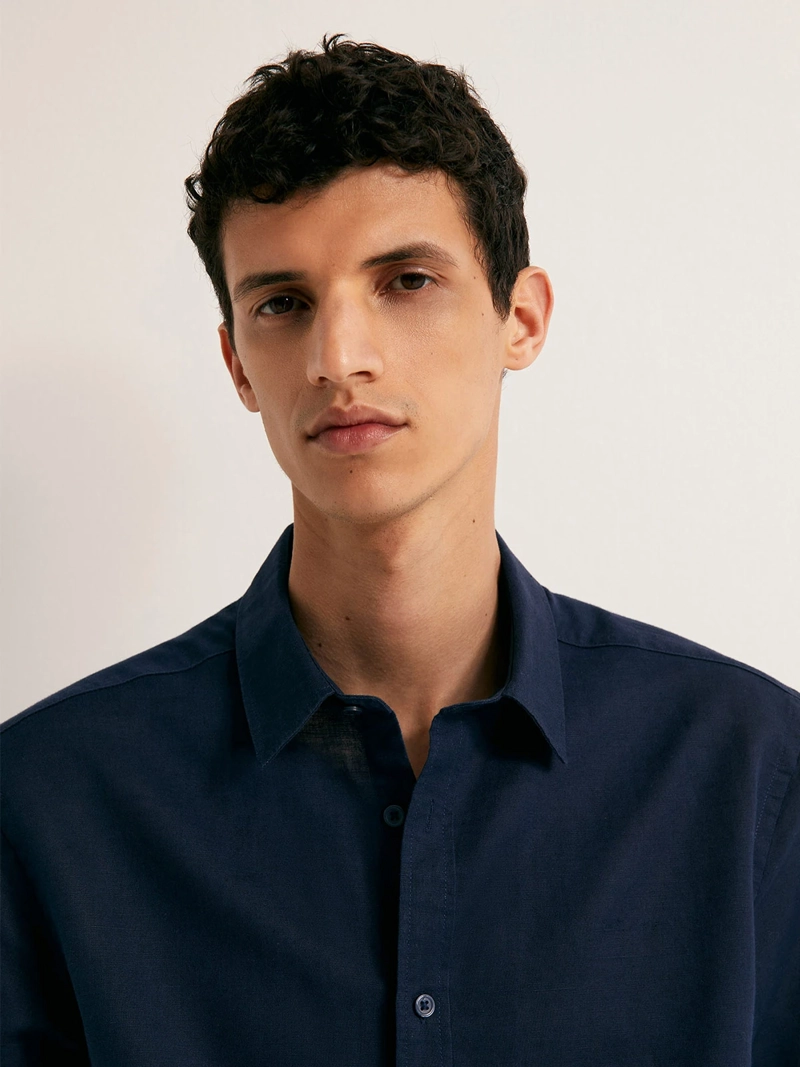 CAMISA MANGA LARGA HOMBRE SFERA LINO - 4