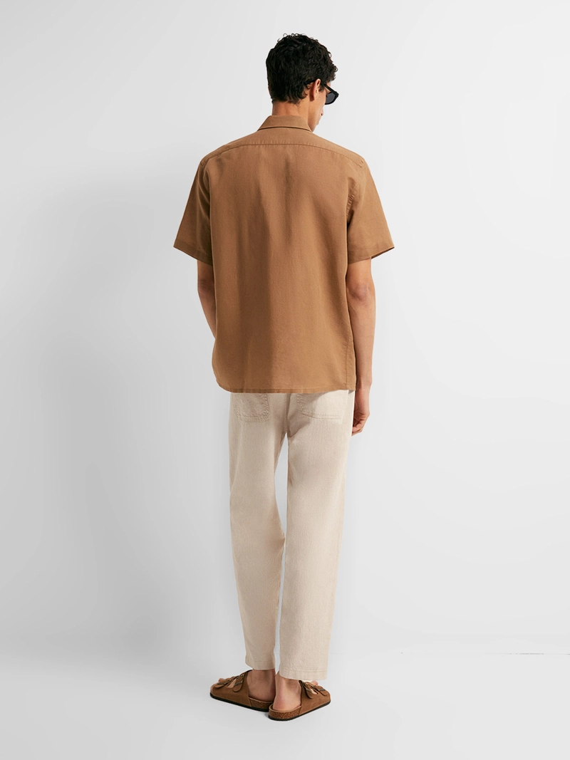 CAMISA HOMBRE SFERA LINO MANGA CORTA - 3