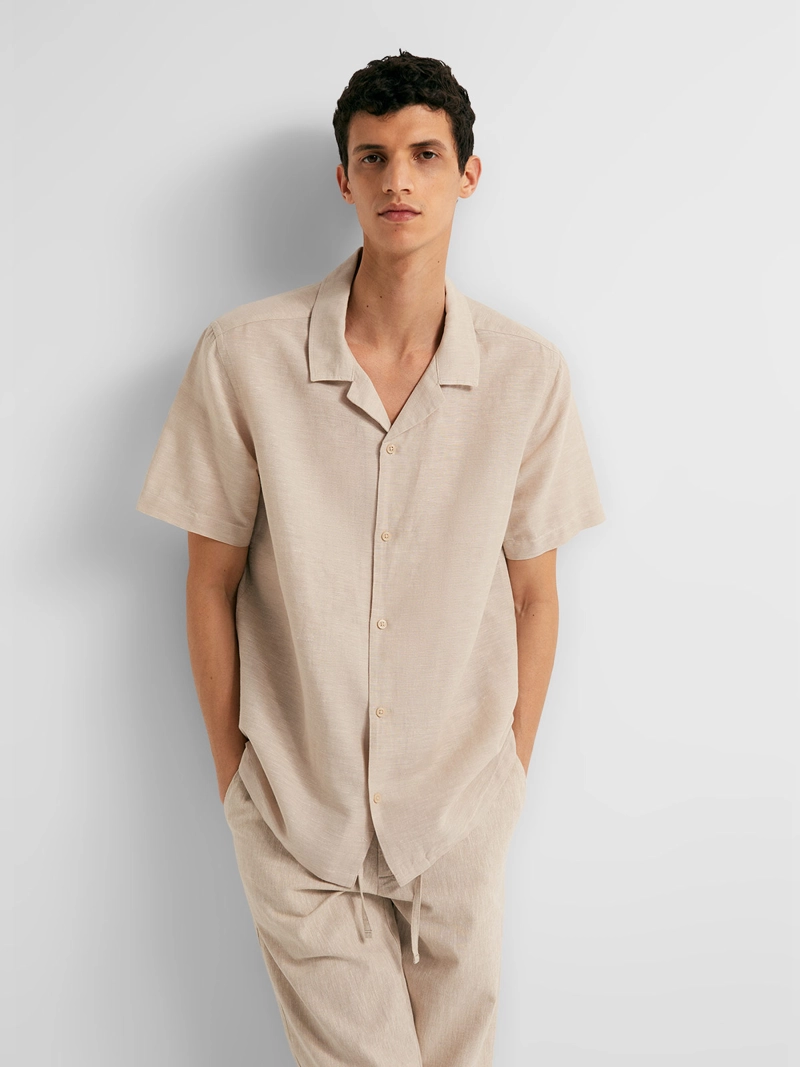 CAMISA MANGA LARGA HOMBRE SFERA LINO - 1