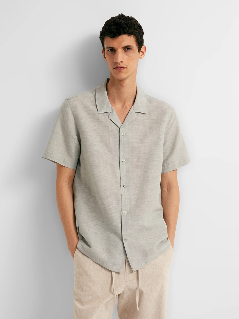 CAMISA MANGA LARGA HOMBRE SFERA LINO - 1
