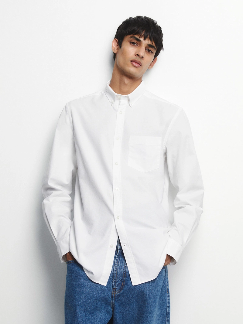 CAMISA MANGA LARGA HOMBRE SFERA ALGODÓN - 1