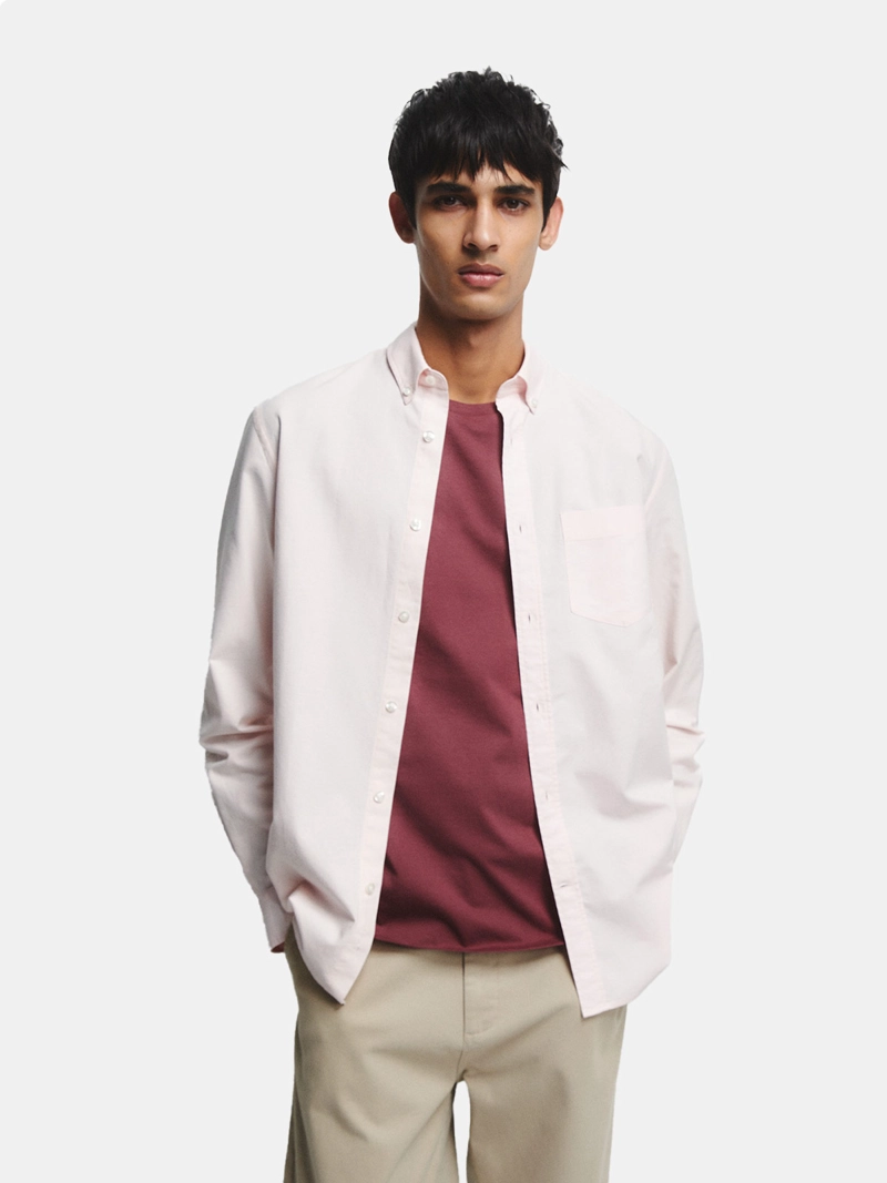 CAMISA MANGA LARGA HOMBRE SFERA ALGODÓN - 1