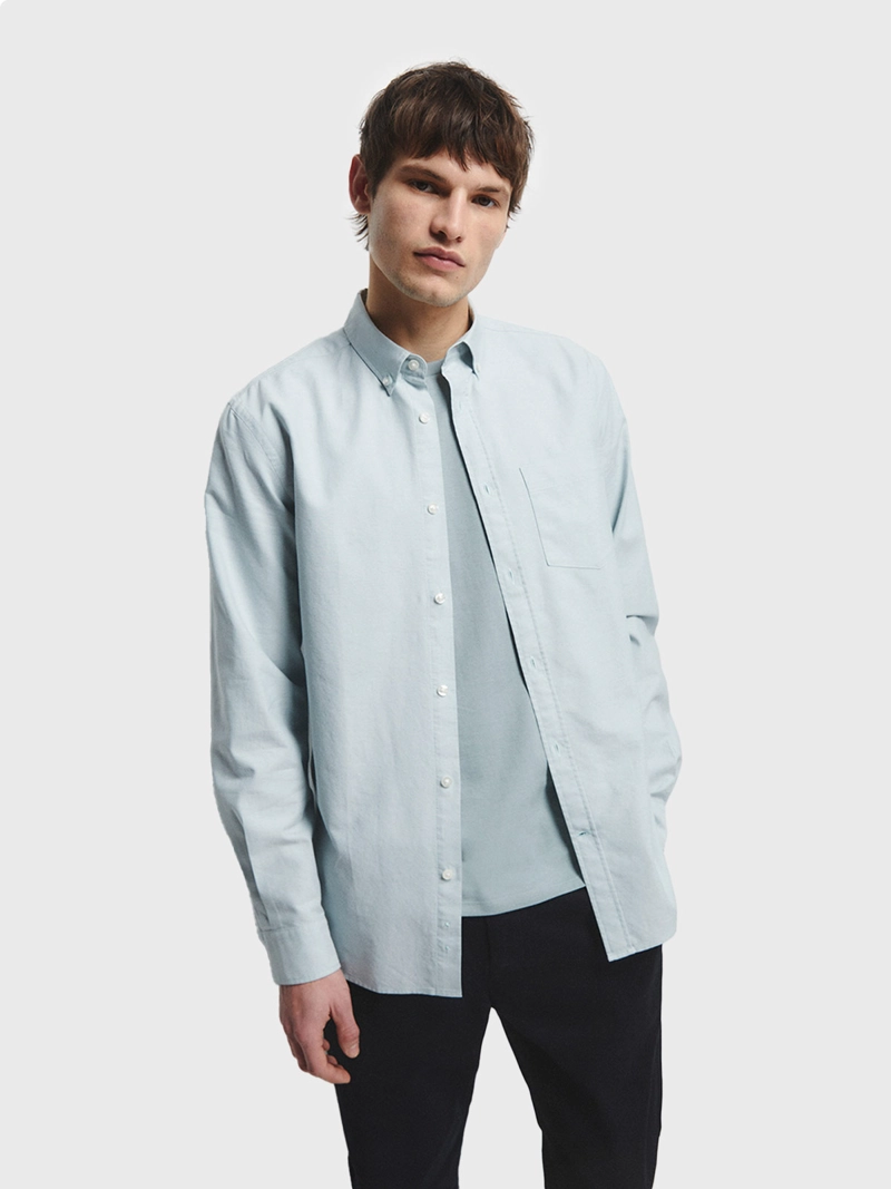 CAMISA MANGA LARGA HOMBRE SFERA ALGODÓN - 1