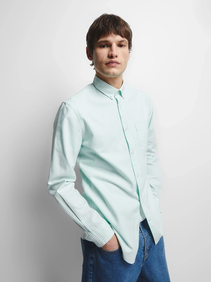 CAMISA MANGA LARGA HOMBRE SFERA ALGODÓN - 1