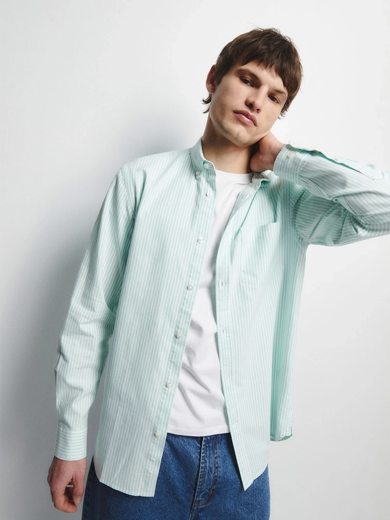 CAMISA MANGA LARGA HOMBRE SFERA ALGODÓN - 3