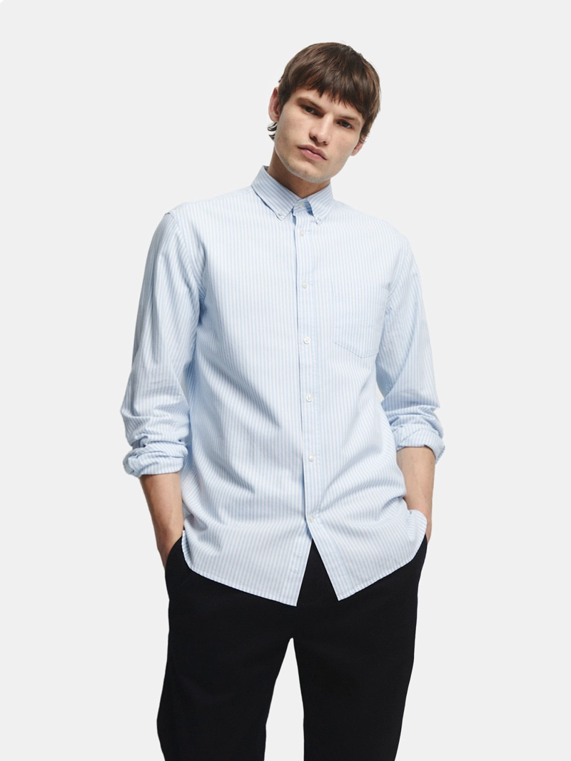 CAMISA MANGA LARGA HOMBRE SFERA ALGODÓN - 1