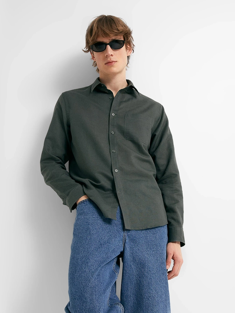 CAMISA MANGA LARGA HOMBRE SFERA LINO