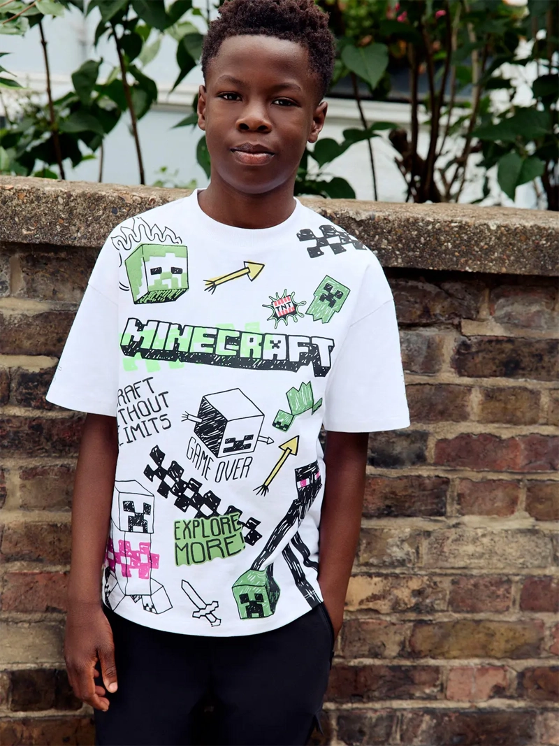 POLERA NIÑO NEXT MANGA CORTA MINECRAFT - 1