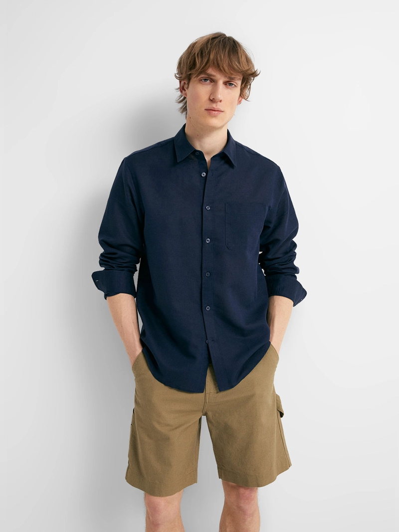 CAMISA MANGA LARGA HOMBRE SFERA LINO - 1