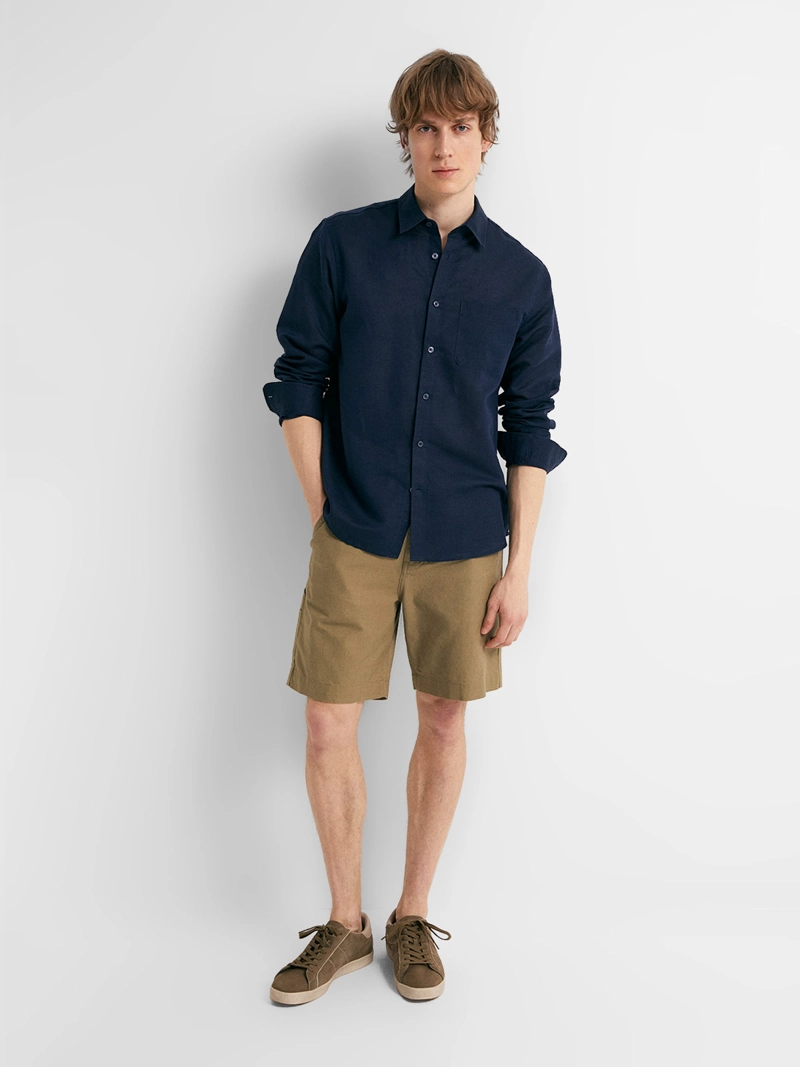 CAMISA MANGA LARGA HOMBRE SFERA LINO - 4