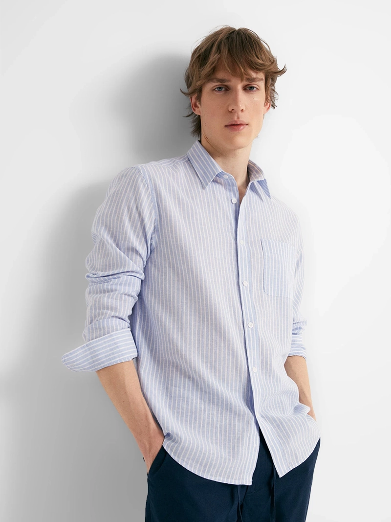 CAMISA MANGA LARGA HOMBRE SFERA LINO - 1