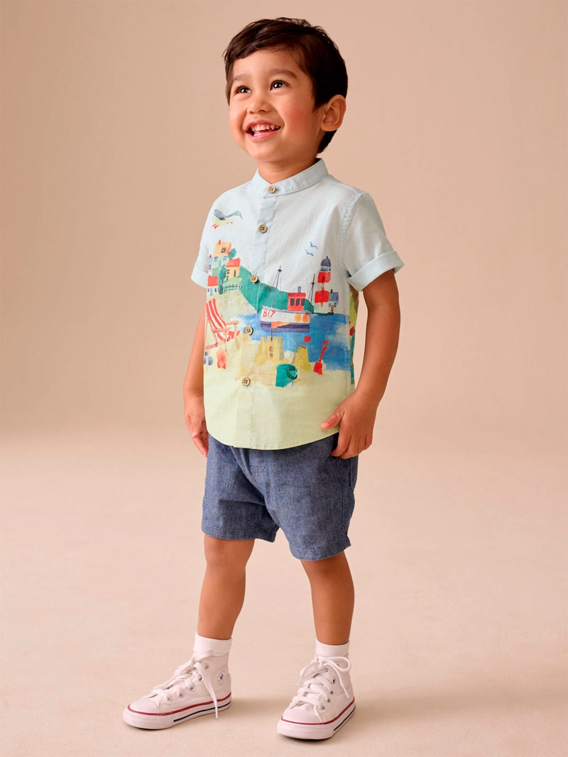 CAMISA NIÑO NEXT LINO  - 1