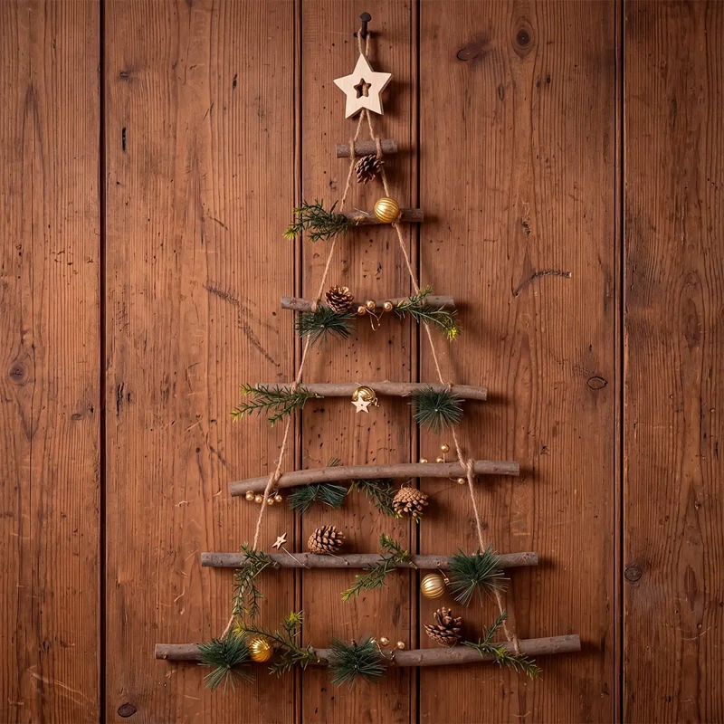 ADORNO NAVIDEÑO RIPLEY HOME COLGANTE ÁRBOL MADERA - 1