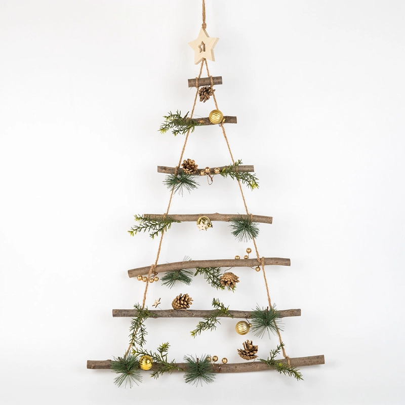 ADORNO NAVIDEÑO RIPLEY HOME COLGANTE ÁRBOL MADERA - 2