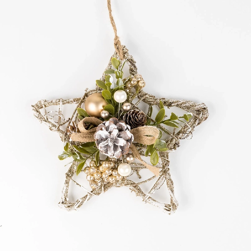 ADORNO NAVIDEÑO RIPLEY HOME NORDIC XMAS ESTRELLA RAMA GLITTER - 2