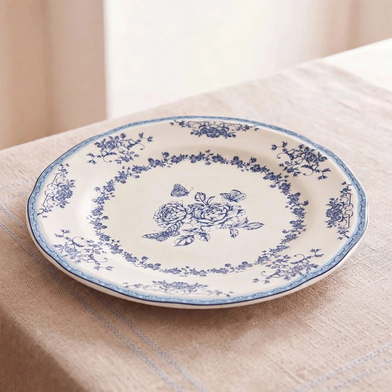 PLATO FONDO RIPLEY HOME CLASSIC COLLECTION FLORES AZUL - 1
