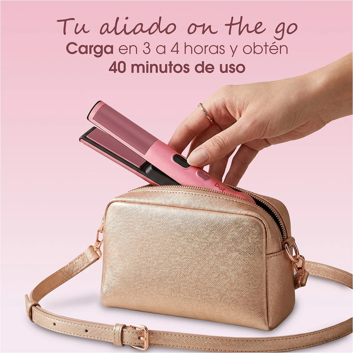 ALISADORA DE PELO DOT DT-011 RECARGABLE 2 EN 1 - 4