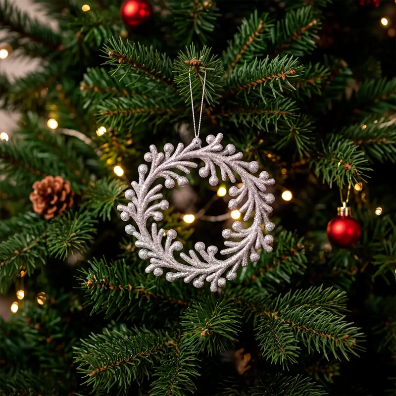 ADORNO NAVIDEÑO RIPLEY HOME CORONA X2 PLATEADO - 1
