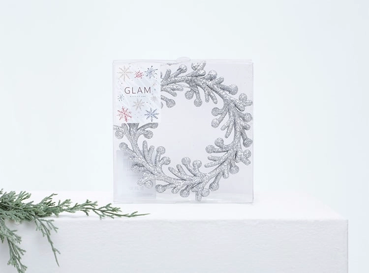 ADORNO NAVIDEÑO RIPLEY HOME CORONA X2 PLATEADO - 2