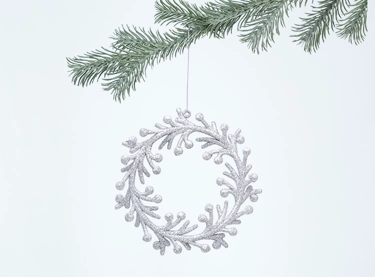 ADORNO NAVIDEÑO RIPLEY HOME CORONA X2 PLATEADO - 3