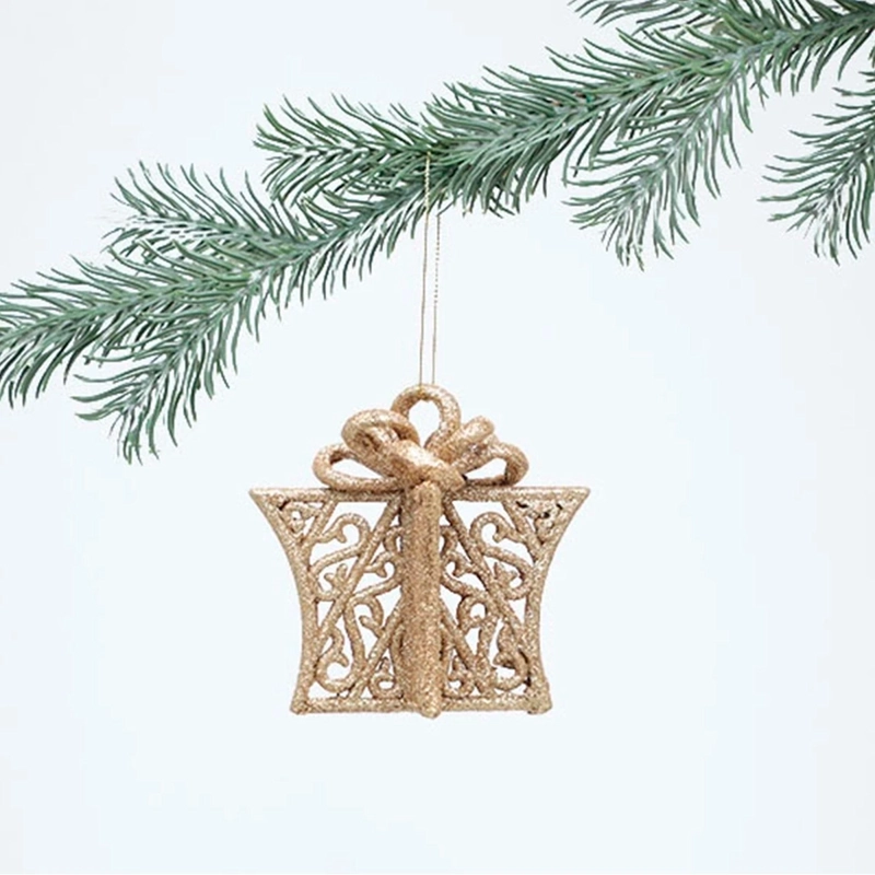 ADORNO NAVIDEÑO RIPLEY HOME REGALO X2 DORADO - 2
