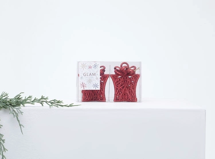 ADORNO NAVIDEÑO RIPLEY HOME REGALO X2 ROJO - 3