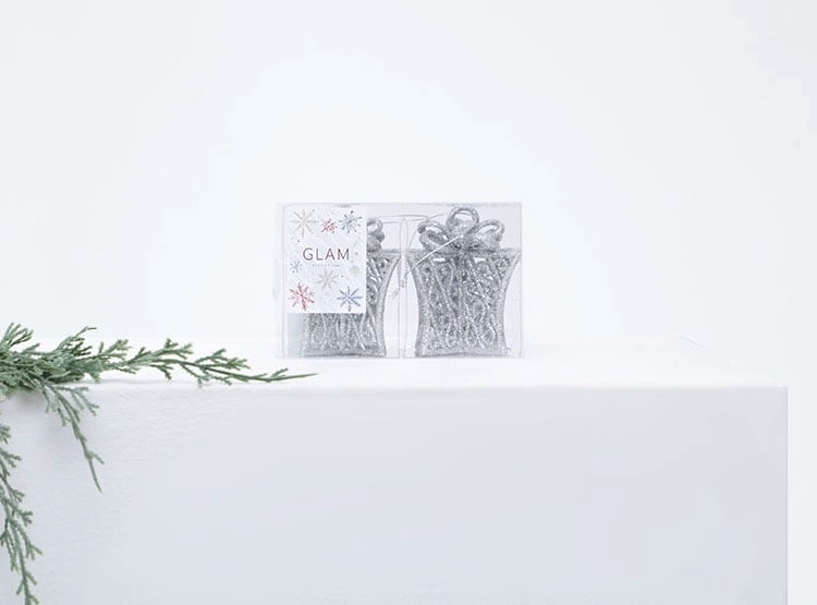 ADORNO NAVIDEÑO RIPLEY HOME REGALO X2 PLATEADO - 1