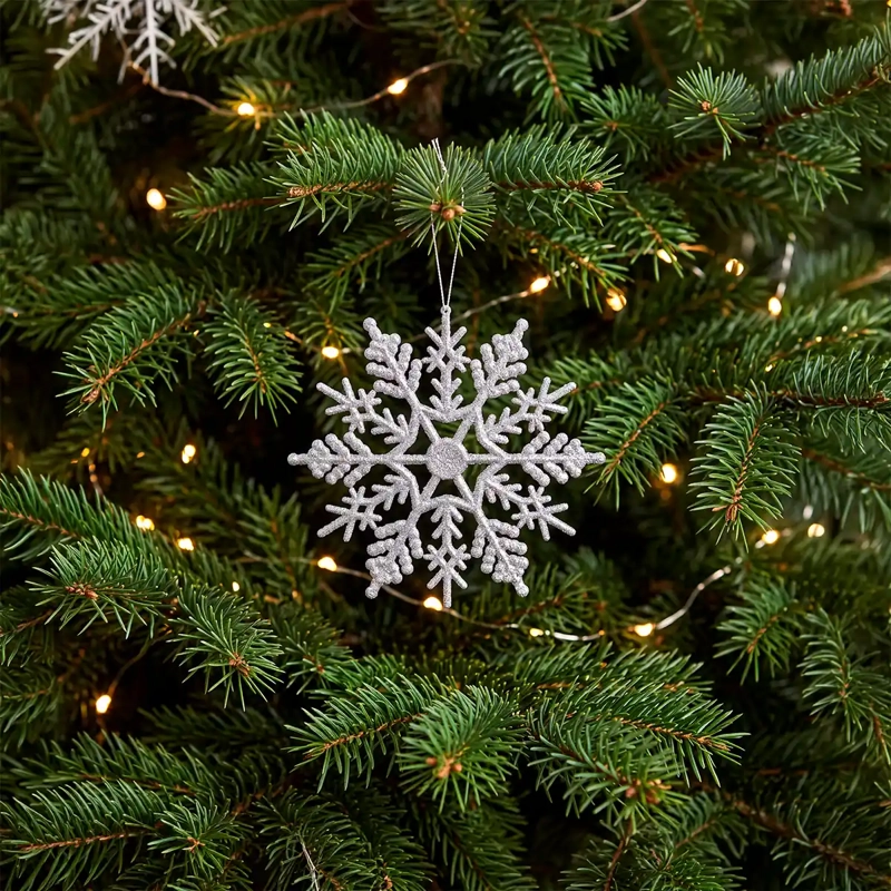 ADORNO NAVIDEÑO RIPLEY HOME COPO X5 PLATEADO - 1