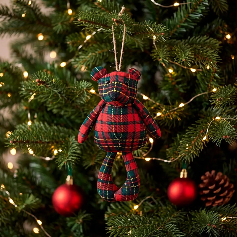 ADORNO NAVIDEÑO RIPLEY HOME TEDDY OSO ESCOCES - 1
