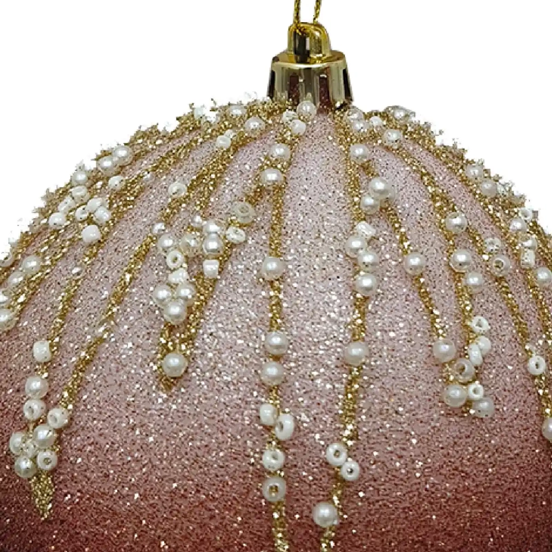 ADORNO NAVIDEÑO RIPLEY HOME WINE ROSE ESFERA DEGRADE BRILLOS - 3
