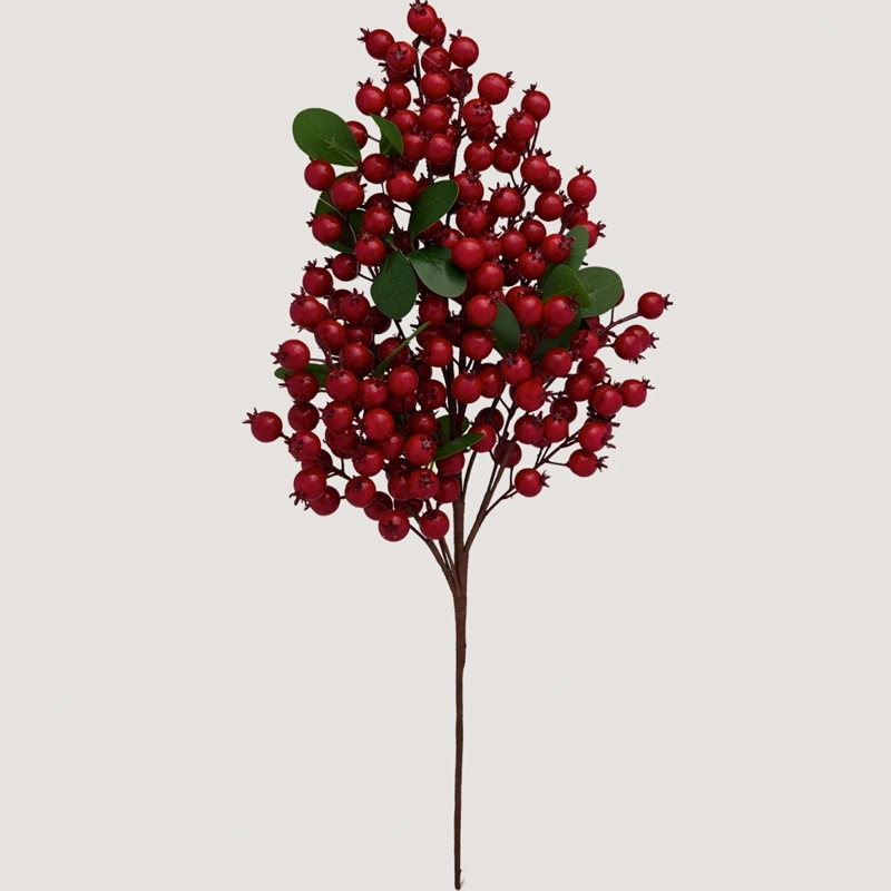 ADORNO NAVIDEÑO RIPLEY HOME TRADITIONAL XMAS RAMA FULL BERRIES  - 2
